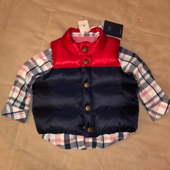 GAP Other - Vest and Long Sleeve Button Down